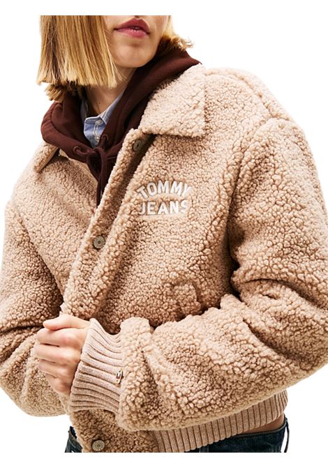 Bomber stile college in sherpa con logo MALTED MILK Tommy Hilfiger | DW0DW21666GUQ